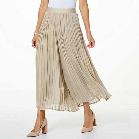 WIDE PLEATS HALF PANTS,BLACK – HYDEN RIO