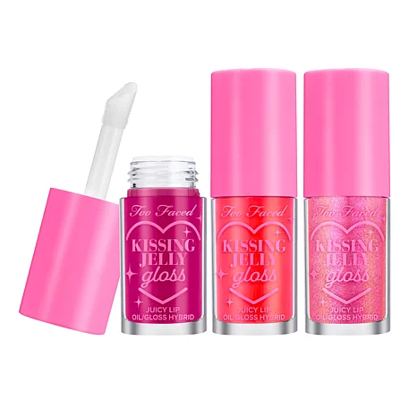 Too Faced 3-piece Kissing Jelly Lip Oil Gloss - 22656859 | HSN