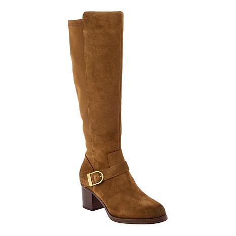 Buy Vince Camuto Bendra Biege Suede Riding Boot 7