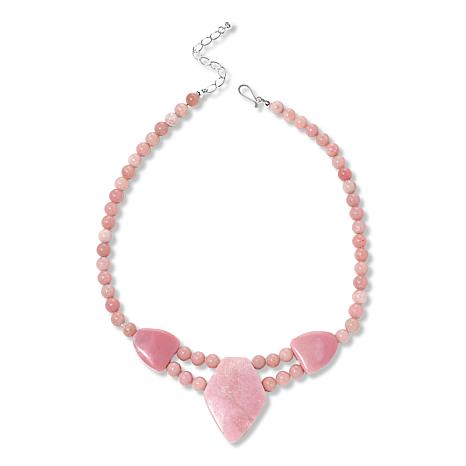 Jay King Sterling Silver Cameo Mauve Stone 18