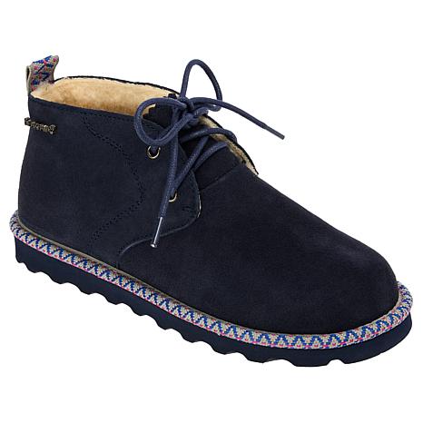 Bearpaw Grace Suede Lace w Rain Stain Repellent Blue