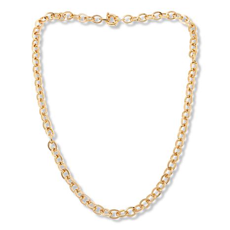 Bellezza Bronze Oval-Link Convertible Necklace | HSN