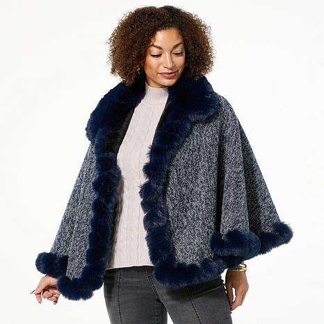 Vince Camuto Lurex Faux Fur Shawl | HSN