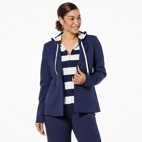 TWRHLL by Christie Brinkley Layered Hoodie Blazer - 23377503 TWRHLL by Christie Brinkley Layered Hoodie Blazer - 23377503