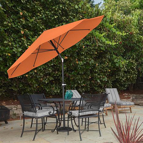 10 Auto Tilt Patio Umbrella With Easy Crank Terracotta 8830691 Hsn