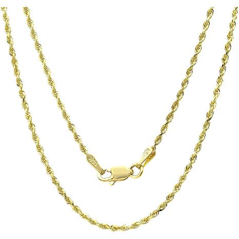 A&M 14K Gold 1.5mm Rope Chain Necklace - 18