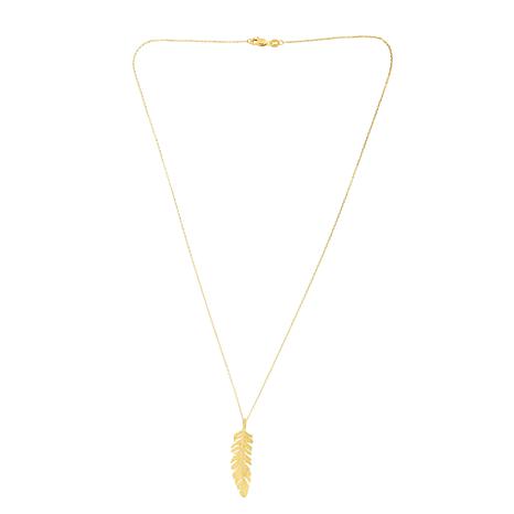 small gold feather necklace