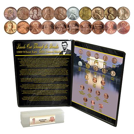 2020 Lincoln Shield Penny Set – P D S Mint – 2 Uncirculated + 1 Proof – 3-Coin Roll