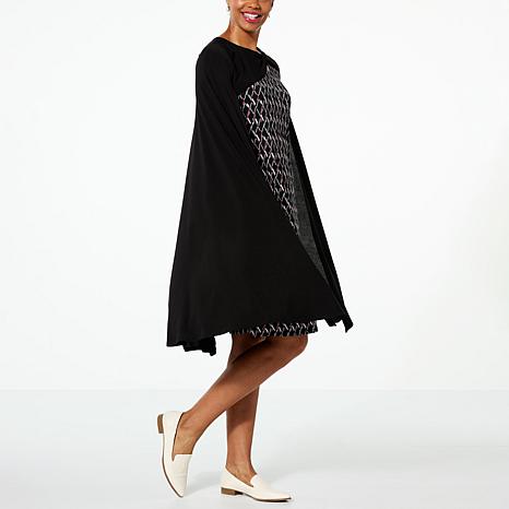 Antthony Printed Cape Sheath Dress