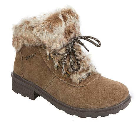 BEARPAW® Serenity Suede Faux Fur Boot with NeverWet™ - 9651693 | HSN