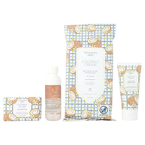 Beekman 1802 Goat Milk Bath & Body Coconut Cream Travel Set | HSN