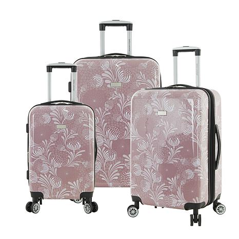 Bella Caronia 3 Pc Rolling Hardside Luggage Set w/ 8-Wheel Spinners ...