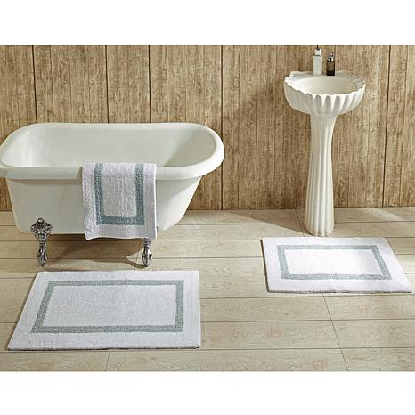 Better Trends Hotel Collection Reversible 2-piece Bath Rug Set ...