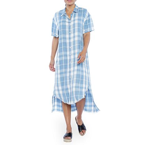 plaid t shirt dress