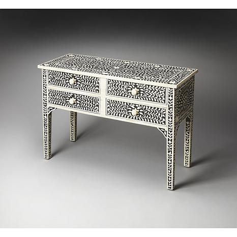 Butler Vivienne Bone Inlay Console Table - Black