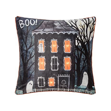 C&F Home Haunted House Boo Light-Up Throw Pillow - 20646148 | HSN