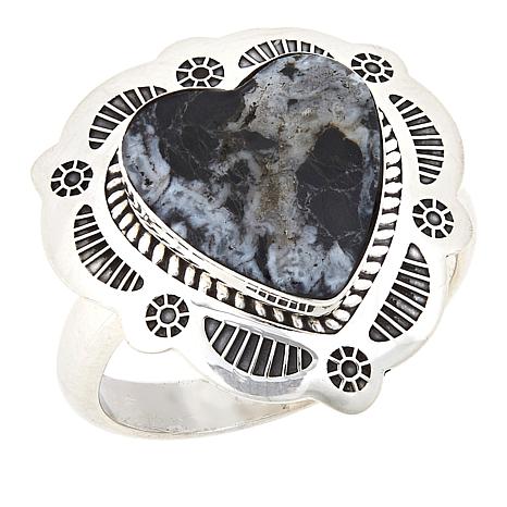 Chaco Canyon Sterling Silver Gemstone Heart Ring 20588962 HSN