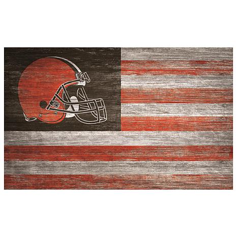 Cleveland Browns Black Background Flag