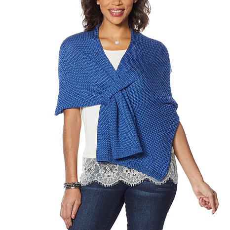 Colleen Lopez Multi-Way Knit Shawl Topper