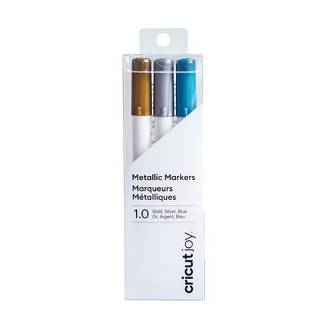 Cricut Joy Metallic Markers, 1.0 (3) Gold, Silver, Blue