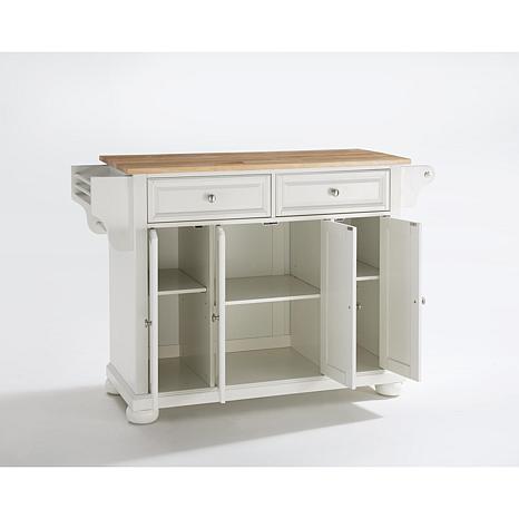 Alexandria Natural Wood Top Kitchen Island Alexandria Natural Wood Top Kitchen Island