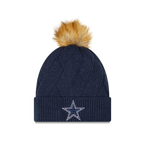 Dallas Cowboys Women's Knit Snowy Hat with Pom Pom