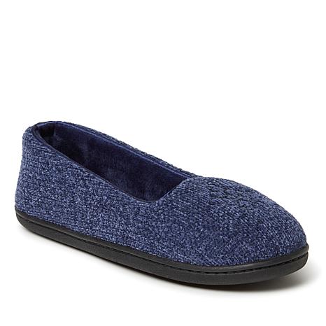 dearfoams women's rebecca chenille closed back slipper