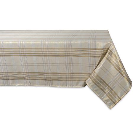 grey plaid tablecloth