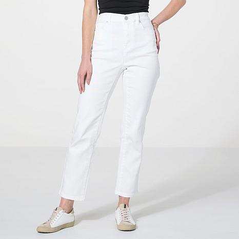 DG2 by Diane Gilman Virtual Stretch Denim Straight Leg Crop Jean ...