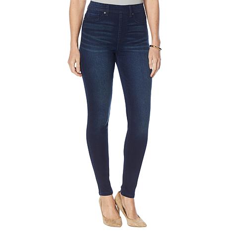 white stretch pull on jeans