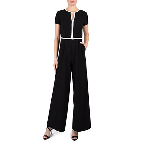 crepe wide leg jumpsuit