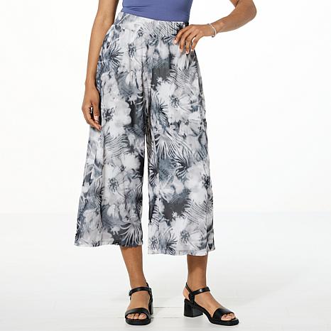 G by Giuliana High-Waist Aria Mesh Knit Wide Leg Pull-On Pant