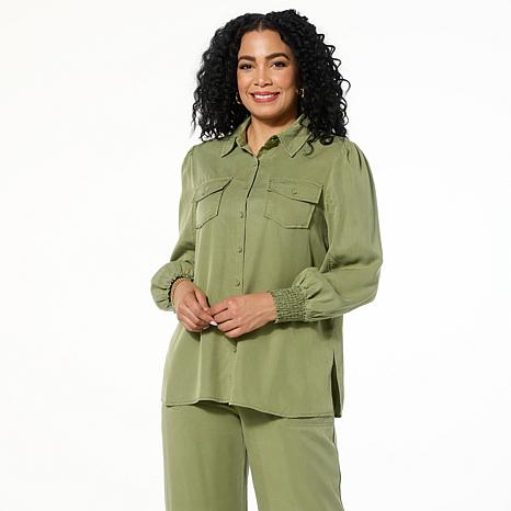 G by Giuliana Tencel Button-Down Top - 23430846 | HSN
