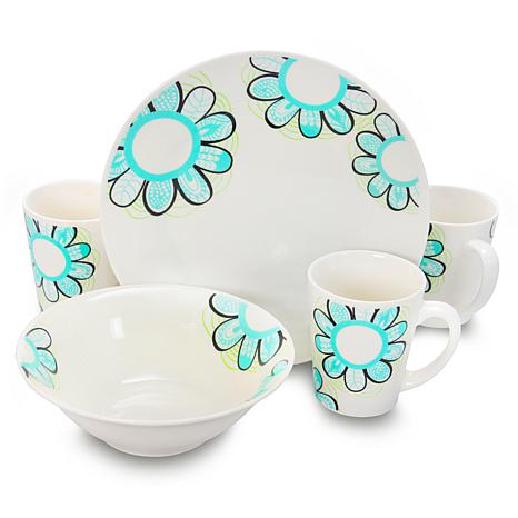 Gibson Home Lush Blossom 12-piece Dinnerware Set