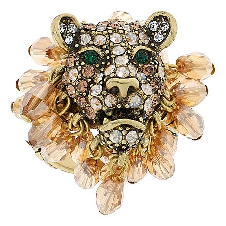 Heidi Daus "Feline Wrapture" Crystal Lion Ring - 21651089 | HSN