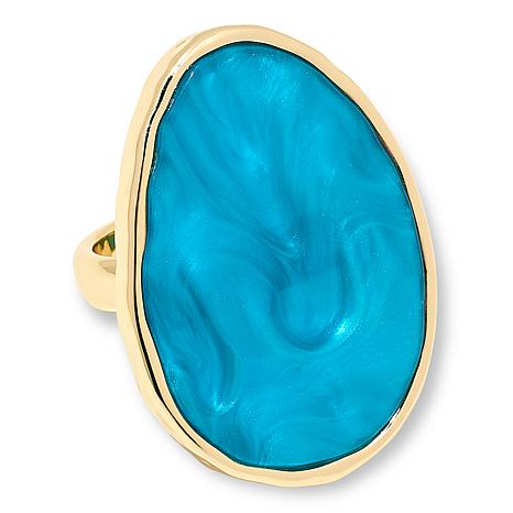 Heidi Daus Heidi Illustrated Simulated Mother-of-Pearl Solitaire Ring