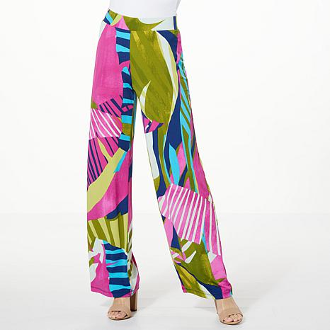 IMAN Global Chic Printed Flare Leg Pull-On Pant - 20896040