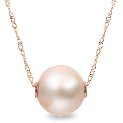 pink cultured pearl necklace