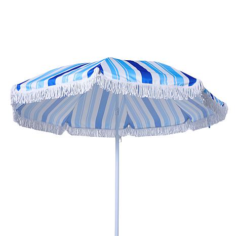 Improvements 6.5' Fringe Umbrella with Base Improvements 6.5' Fringe Umbrella with Base