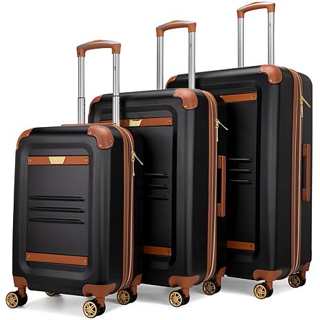 ITALIA Vintage 3 Piece Expandable Retro Luggage Set | HSN