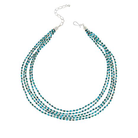 Jay King Turquoise and Silver Bead 5-Strand Necklace - 20631853 | HSN