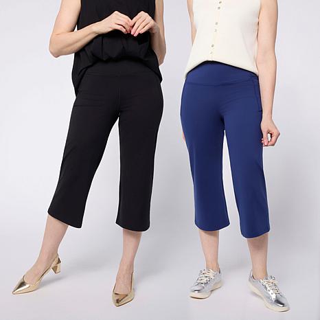 $59.95, Was $89.95, 33% Off! Joy Performance Luxe Buttersoft Buy One, Get One Wide Leg Capris dealfomo