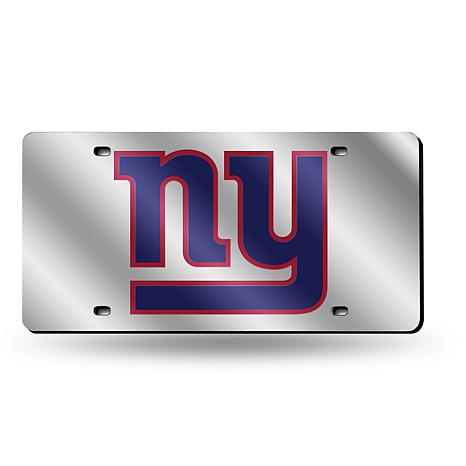 Officially Licensed NFL GMen Laser-Cut Chrome License Plate Frame - Giants