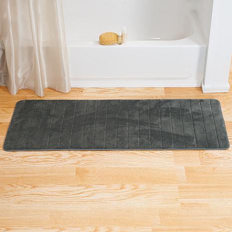 Lavish Home 67-0033-W 24 x 59 in. Woven Jacquard Fleece Memory Foam Extra  Long Bath Mat, Whit, 1 - Harris Teeter