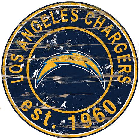 NFL Round Distressed Sign: Los Angeles Rams