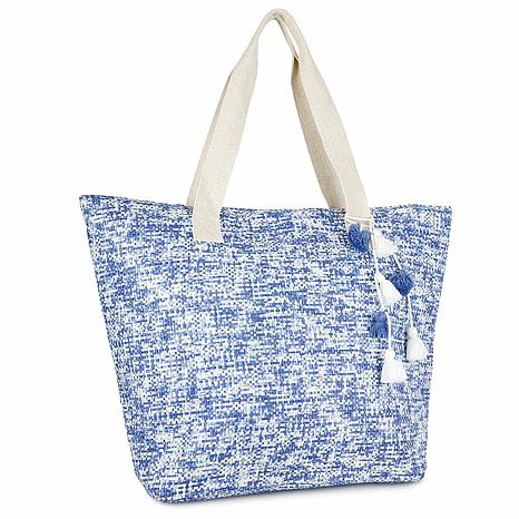 Shine Medium Two-Way Tote - Bright Aqua/Fanfare