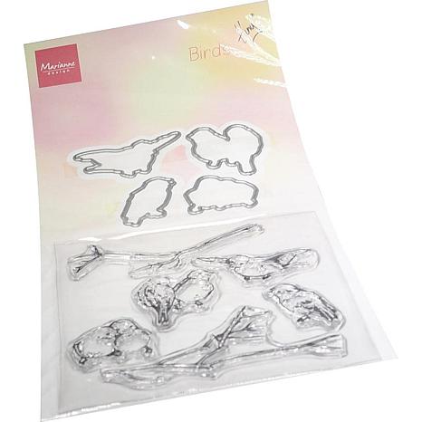 Marianne Design Stamp & Die Set - Tiny's Birds - 20793509 | HSN