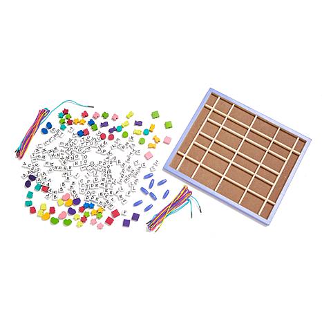 melissa & doug wooden stringing beads in a box