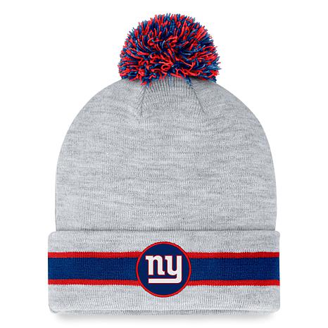 Men's Fanatics Branded Heather Gray New York Giants Cuffed Knit Hat with Pom