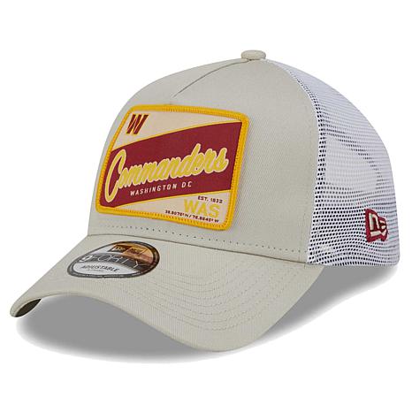 Men's New Era Khaki/White Green Bay Packers Happy Camper A-Frame Trucker  9FORTY Snapback Hat